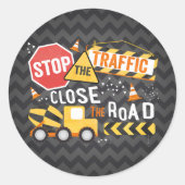 建築のパーティーのメッセージカードのステッカーのシールのラベル ラウンドシール (正面)