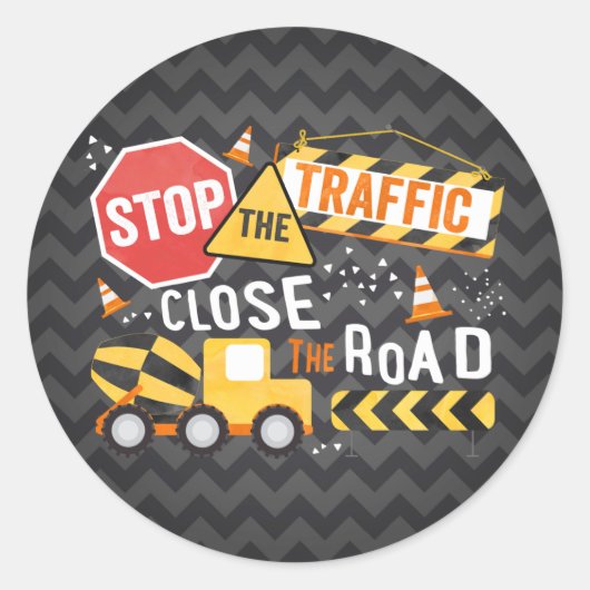 建築のパーティーのメッセージカードのステッカーのシールのラベル ラウンドシール (正面)