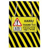 建築のパーティーの外国人労働者のchervonのギフトバッグ ミディアムペーパーバッグ (正面)