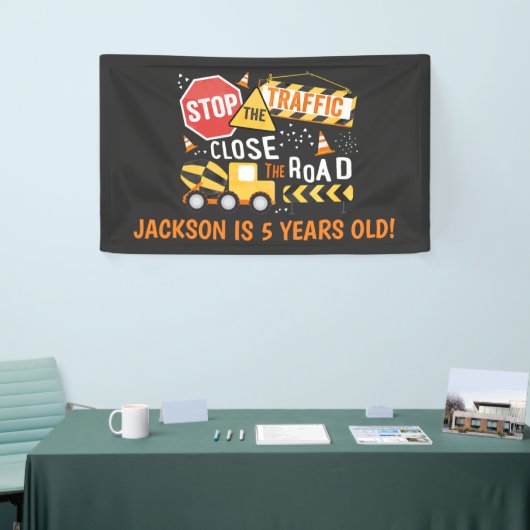 建築のパーティーの旗のダンプトラックの誕生日 横断幕 (トレードショー)