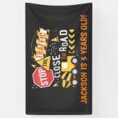 建築のパーティーの旗のダンプトラックの誕生日 横断幕 (縦)