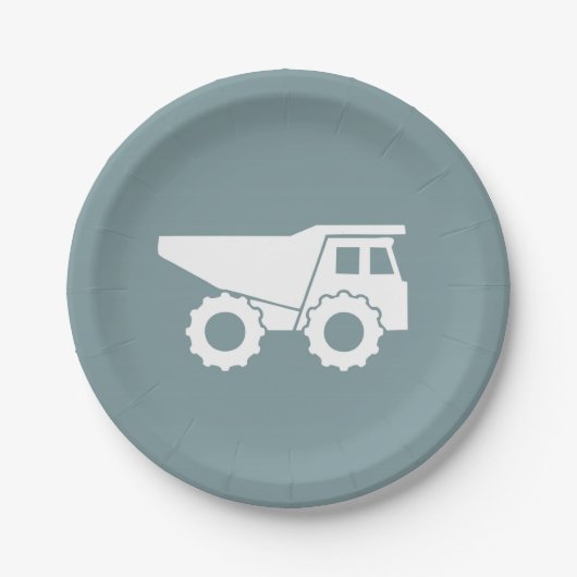 建築のパーティーの紙皿のダンプトラックのプレート ペーパープレート (正面)