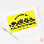 建築のビーチのステッカー 長方形シール (封筒)