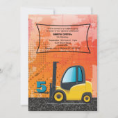 建築のフォークリフトの招待状 招待状 (正面)