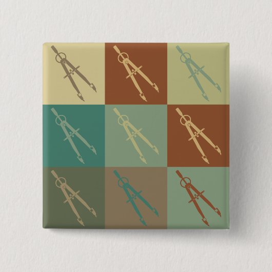 建築のポップアート 缶バッジ (正面)