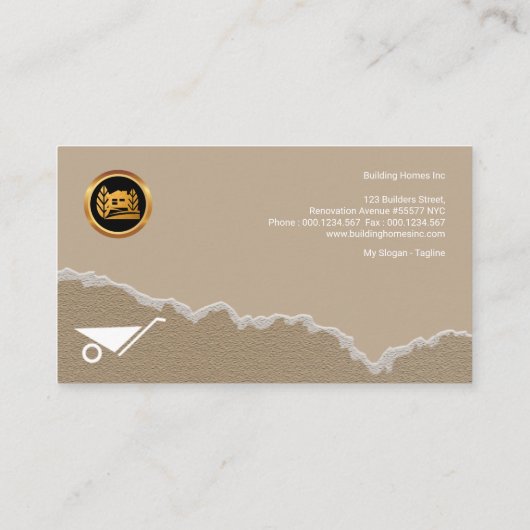 建築のマネージャーを塗る創造的な煉瓦積み 名刺 (裏面)