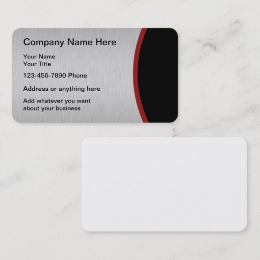 建築のモダンなデザイン 名刺 (正面/裏面)