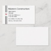 建築のモダンなモノグラムのデザイン 名刺 (正面/裏面)