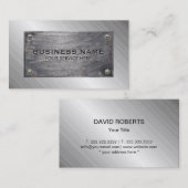 建築のモダンな金属板のプロフェッショナル 名刺 (正面/裏面)