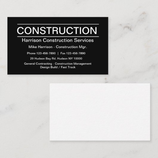 建築のモダンDeisgn 名刺 (正面/裏面)