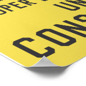 建築の下で年齢の誕生日パーティーの署名 ポスター (角)