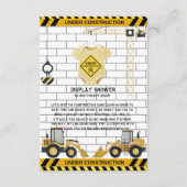 建築の下で赤ちゃん服ベビーシャワー エンクロージャーカード (正面)