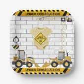 建築の下で赤ちゃん服ベビーシャワー ペーパープレート (正面)