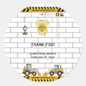 建築の下で赤ちゃん服ベビーシャワー ラウンドシール (正面)