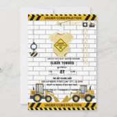 建築の下で赤ちゃん服ベビーシャワー 招待状 (正面)