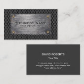 建築の不動産のグランジな金属のプロフェッショナル 名刺 (正面/裏面)