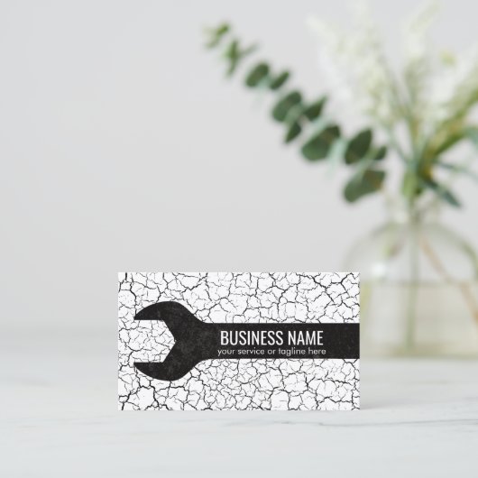 建築の修理工具グランジ 名刺 (スタンド正面)