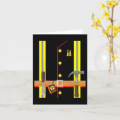 建築の労働者の衣装のための男の子の子供のハロウィー カード (黄色い花)