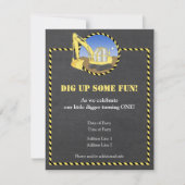 建築の地帯のチョークの誕生日のパーティの招待状 招待状 (正面)