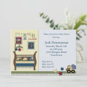 建築の地帯のベビーシャワーの招待状 招待状 (スタンド正面)