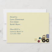 建築の地帯のベビーシャワーの招待状 招待状 (裏面)