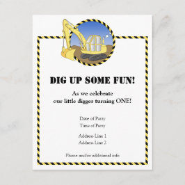 建築の地帯の誕生日のパーティの招待状 招待状