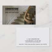 建築の大工仕事の建築業者の階段のトリム 名刺 (正面/裏面)