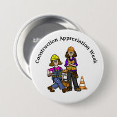 建築の女性鑑賞日ボタン 缶バッジ (正面&裏面)