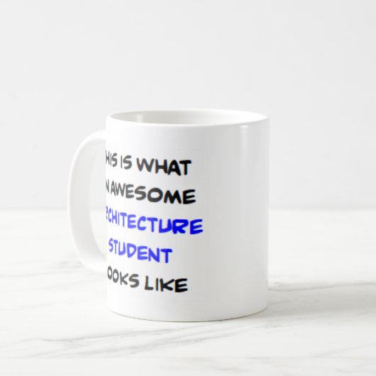 建築の学生素晴らし、 コーヒーマグカップ (正面左)