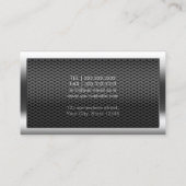 建築の専門の金属のボーダーコンサルタント 名刺 (裏面)