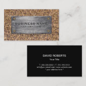 建築の専門の金属及び木 名刺 (正面/裏面)