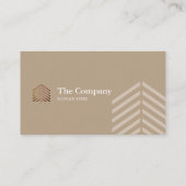 建築の建築家の社会的なブラウンの名刺 名刺 (裏面)