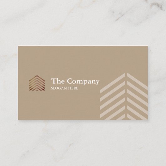 建築の建築家の社会的なブラウンの名刺 名刺 (裏面)