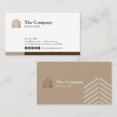 建築の建築家の社会的なブラウンの名刺 名刺 (正面/裏面)