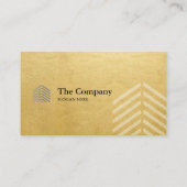 建築の建築家の社会的な金ゴールドの名刺 名刺 (裏面)