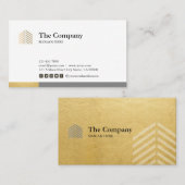 建築の建築家の社会的な金ゴールドの名刺 名刺 (正面/裏面)