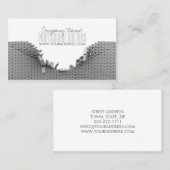 建築の建築者の灰色の煉瓦名刺 名刺 (正面/裏面)