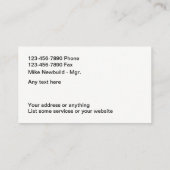 建築の改造 名刺 (裏面)