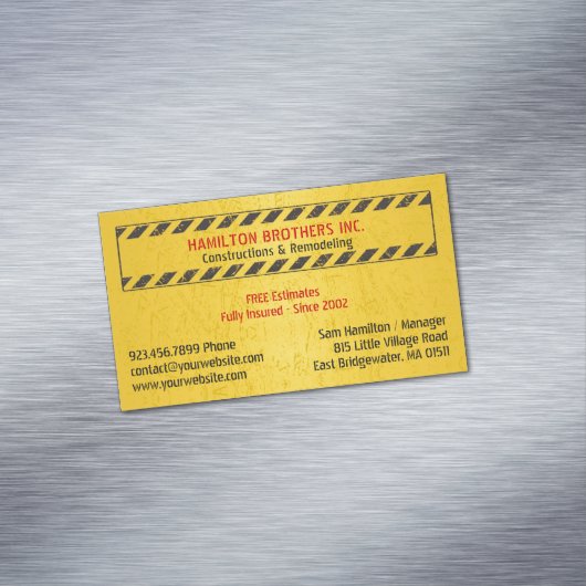 建築の牧師 マグネット名刺 (インサイチュ)