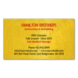 建築の牧師 マグネット名刺