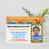 建築の男の子の誕生日の招待状-年齢 招待状 (スタンド正面)