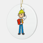 建築の監督のTシャツおよびギフト セラミックオーナメント (左)