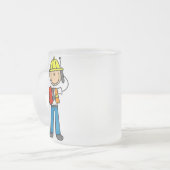 建築の監督のTシャツおよびギフト フロストグラスマグカップ (正面左)