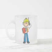 建築の監督のTシャツおよびギフト フロストグラスマグカップ (左)