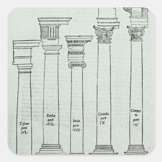 建築の秩序 スクエアシール (正面)