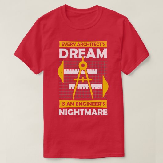 建築の職業アーキテクトの贈り物 Tシャツ (デザイン正面)