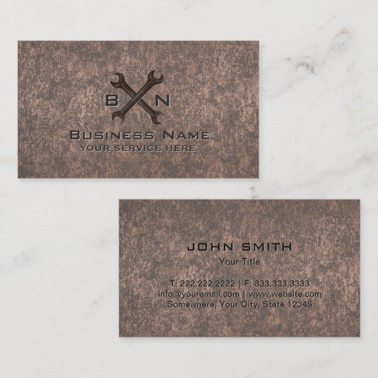 建築の自動車修理の便利屋の金属銅 名刺 (正面/裏面)