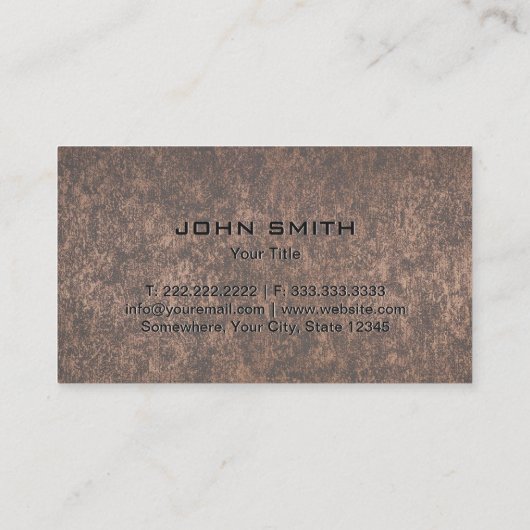 建築の自動車修理の便利屋の金属銅 名刺 (裏面)