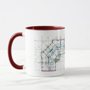 建築の設計図のギフトマグ マグカップ
