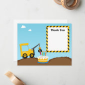 建築の誕生会のサンキューカード ノートカード (正面/裏面インサイチュ)